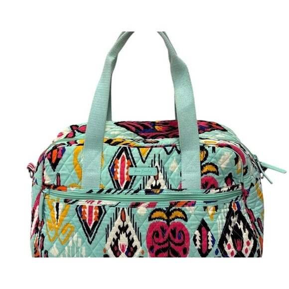 Vera Bradley Iconic Weekender Travel Bag In Quilted Cotton With Ikat Pattern‎ - Picture 2 of 6